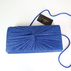 D’margeaux Royal Blue Evening Clutch Purse